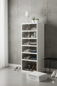 Katlanabilir Portatif Büyük Boy Kapasiteli Taşınabilir Organizer Ayakkabı Düzenleyici